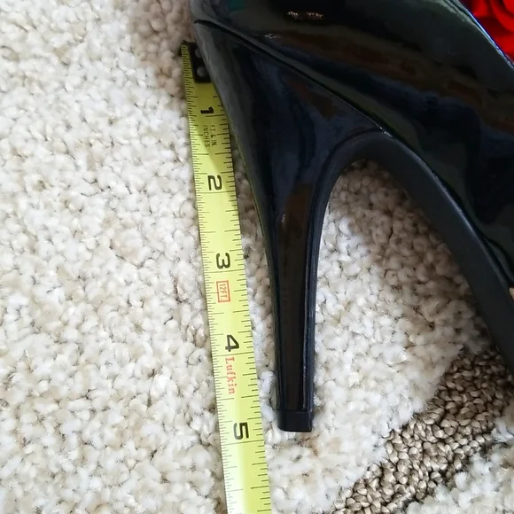 Black/nude retro style stiletto 7.5 - Picture 4 of 9